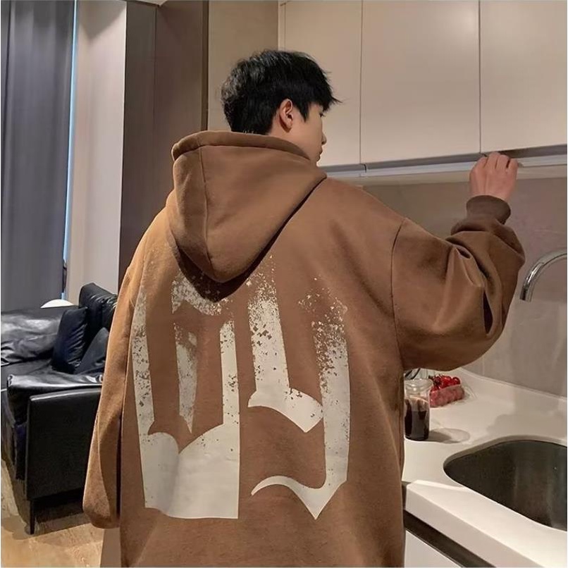 Áo Hoodie Dáng Rộng Tay Dài In Họa Tiết Sáng Tạo Thời Trang Mùa Thu Cho Nam Và Nữ