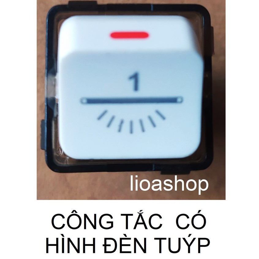 CÔNG TẮC VUÔNG LiOA 1 CHIỀU HÌNH ĐÈN TUÝP.