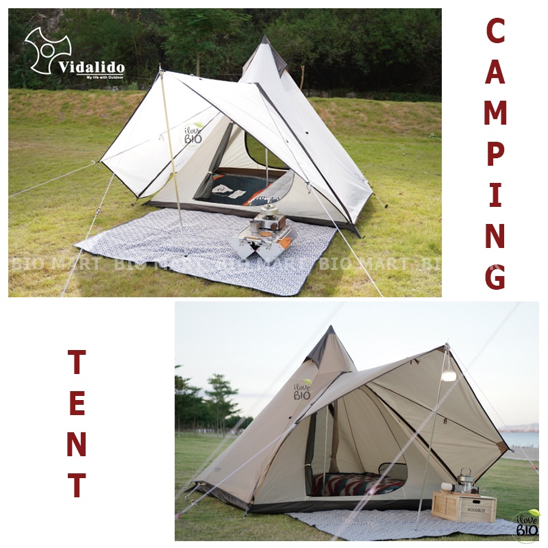 Lều Cắm Trại Lều Dã Ngoại Vidalido 4-6 Người 2 Cửa Thông Thoáng – Lều Mái Che Đi Phượt Chống Thấm Chống Tia UV - P019 | BigBuy360 - bigbuy360.vn