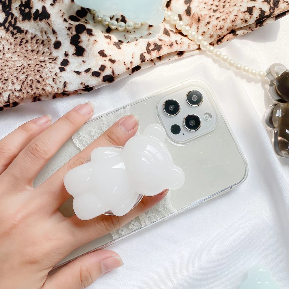 Đế Đỡ Điện Thoại Hình Gấu 3D Xinh Xắn Cho IPhone Samsung Xiaomi