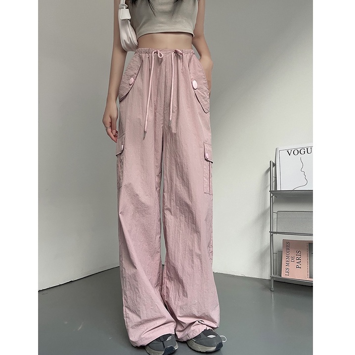 QKOOLE Quần dài  ống rộng phong cách Hàn Quốc trẻ trung dành cho nữ