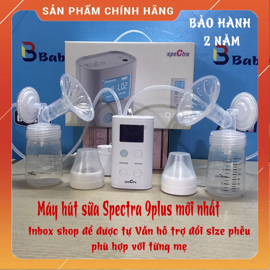 Máy hút sữa Spectra 9plus 2022 hỗ trợ đổi size phù hợp với từng mẹ