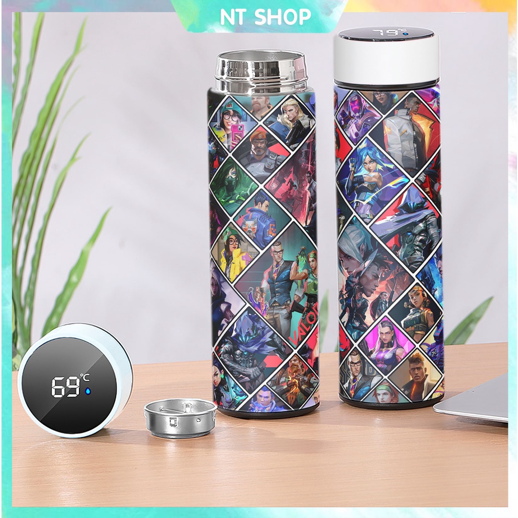 Bình Giữ Nhiệt Valorant Lõi INOX (có đèn báo nhiệt độ)