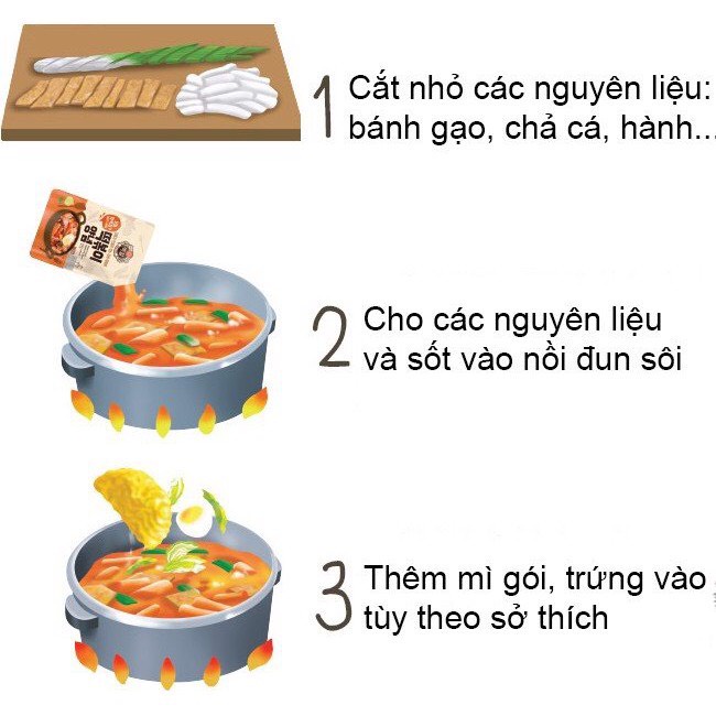 (3 vị) Gói Bánh Gạo Topokki Hoa Sao Tim Nhập Khẩu Hàn Quốc Đậm Đà các sốt (dầu mè, cay ngọt, phô mai) | BigBuy360 - bigbuy360.vn