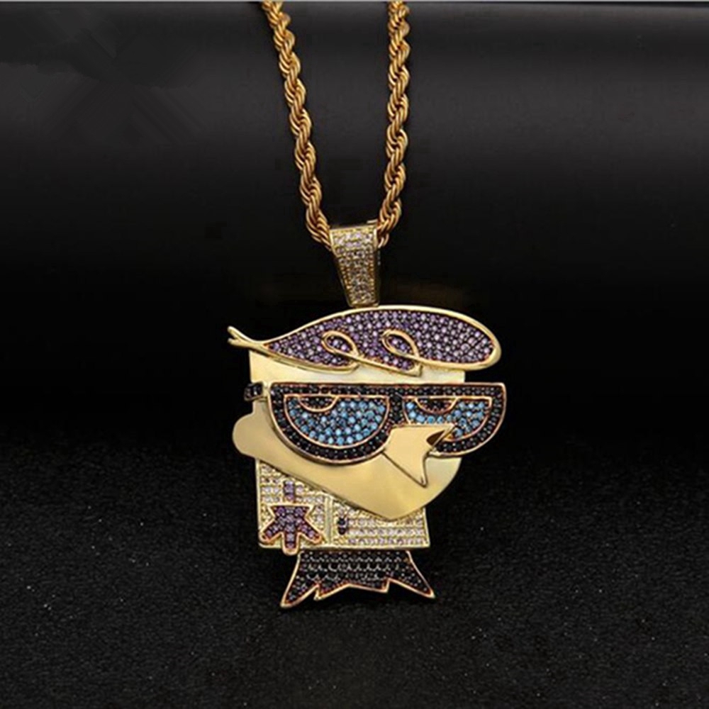 New Kartun Burung Warna Zircon Pendant Keren Explosive Men's Jewelry