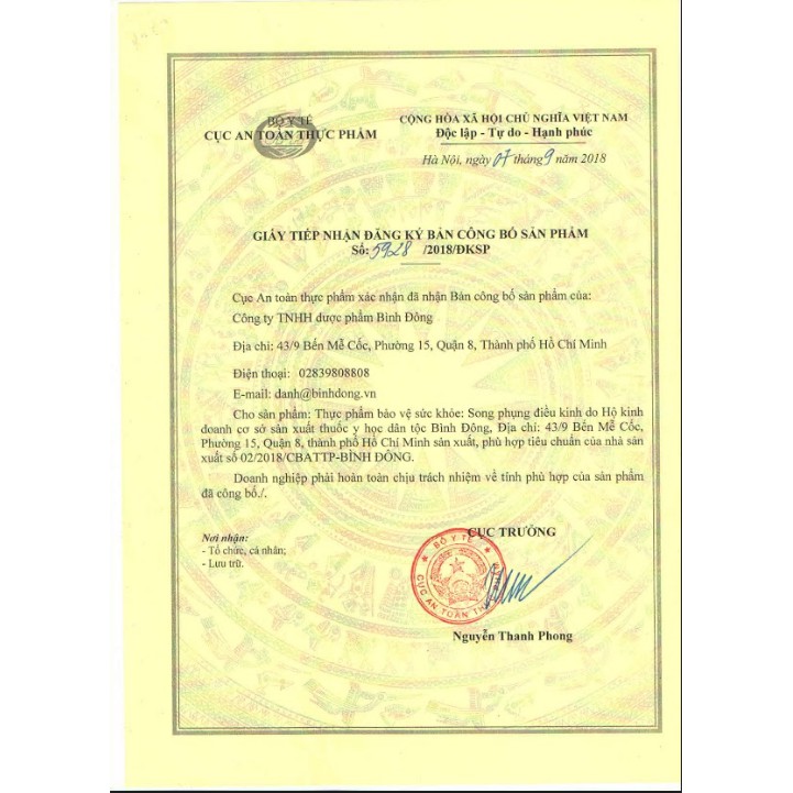 SONG PHỤNG ĐIỀU KINH - Thực phẩm bảo vệ sức khỏe hỗ trợ điều kinh bổ huyết, hết đau bụng kinh | BigBuy360 - bigbuy360.vn