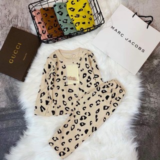 Bộ quần áo dài tay cho bé trai và bé gái mẫu da báo N50