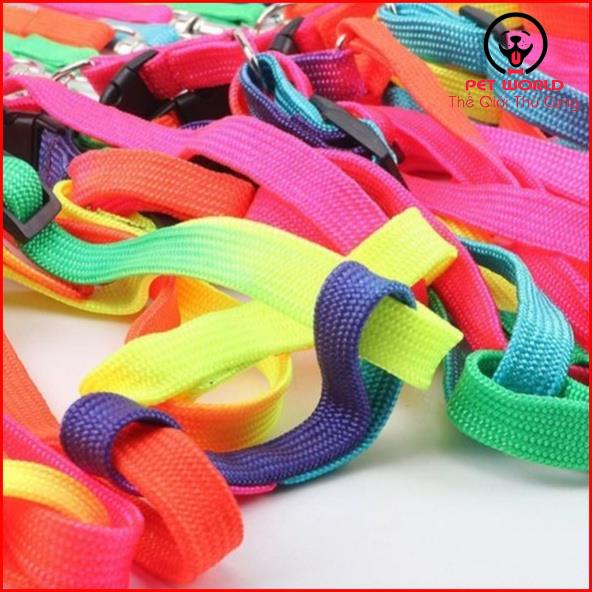 Dây Dắt Đai Người Cầu Vồng Cho Chó Mèo Dưới 5kg