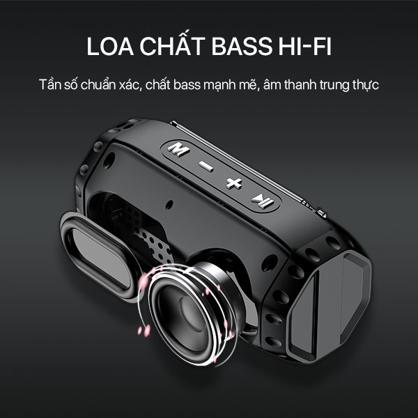 Loa Bluetooth ACOME A3 Công Suất 8W - Hỗ Trợ Kết Nối MicroSD USB Nghe FM - 1500mAh Playtime 8H