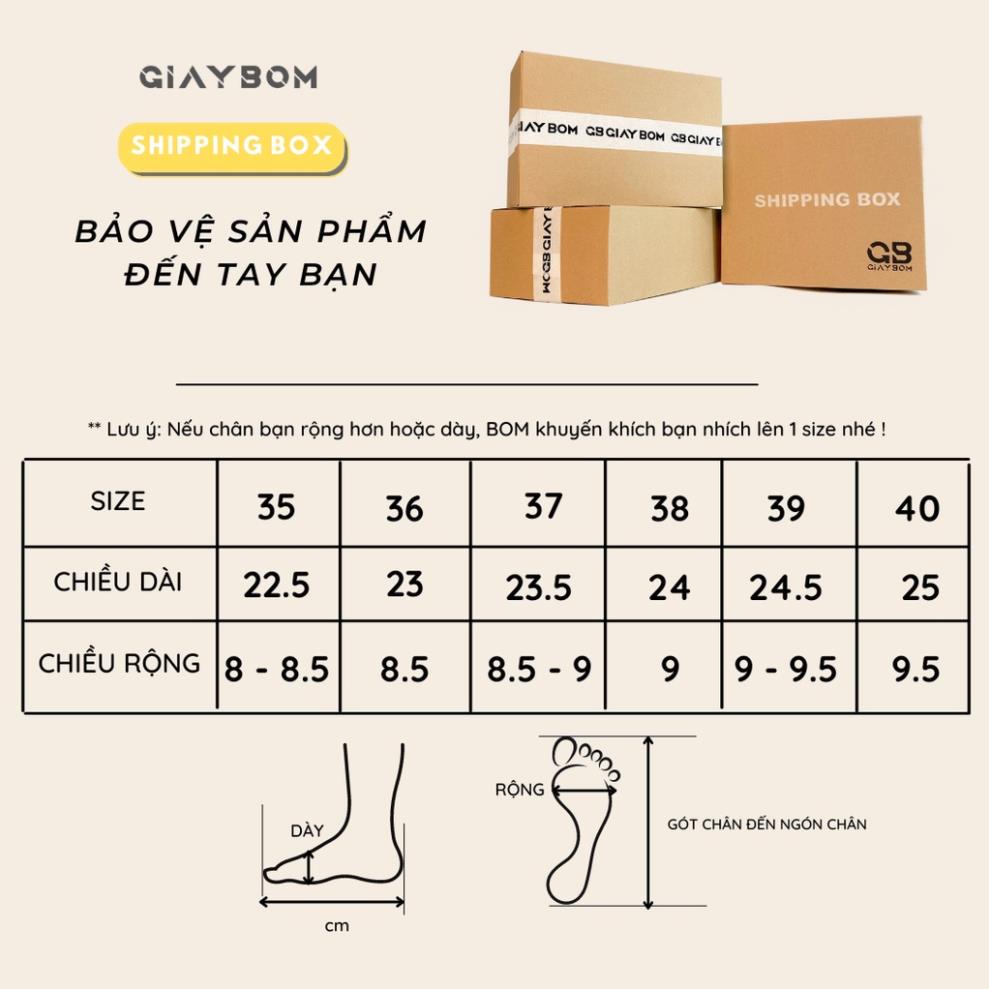 Giày cao gót giayBOM mũi nhọn đế cao 4 cm GB00126 {