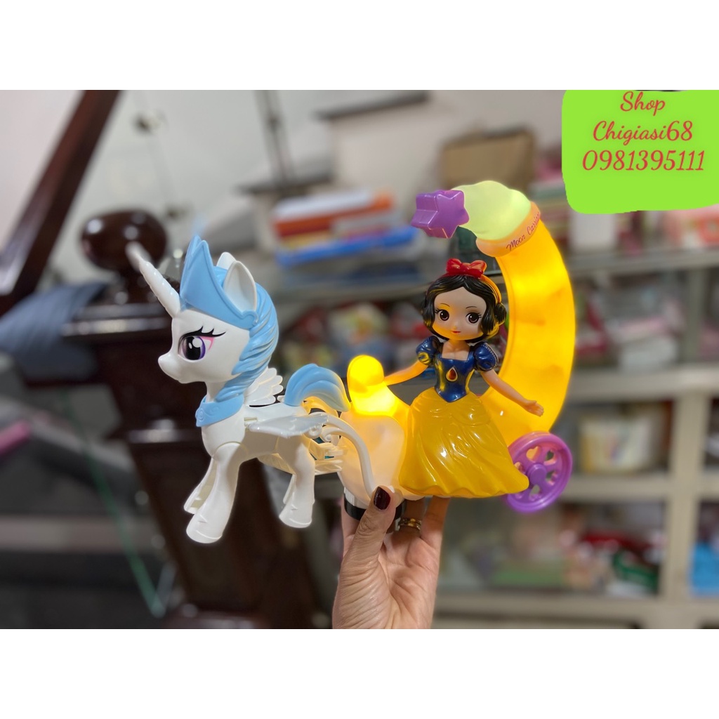 ĐÈN LỒNG TRUNG THU PONY KÉO XE CÔNG CHÚA- TOYS89