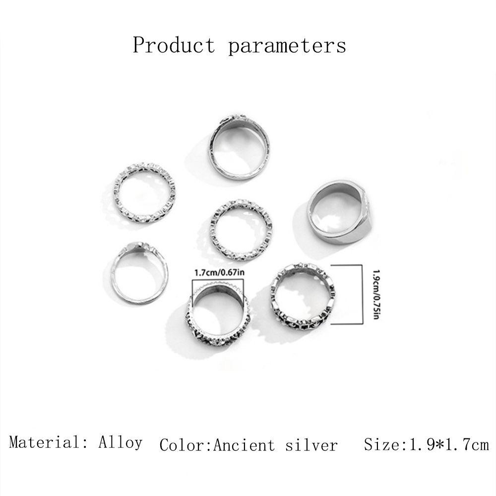 Set Nhẫn Đeo Giữa Ngón Tay Theo Phong Cách Cổ Điển Kiểu Mới|Bộ Trang Sức