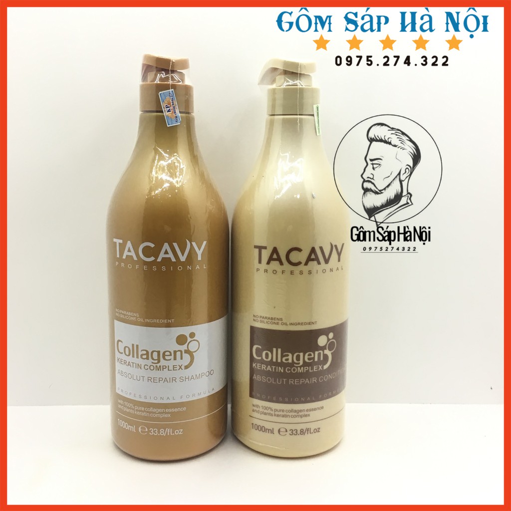 Tặng Tinh Dầu] Cặp Dầu Gội + Xả TACAVY  Siêu Phục Hồi 1000ml
