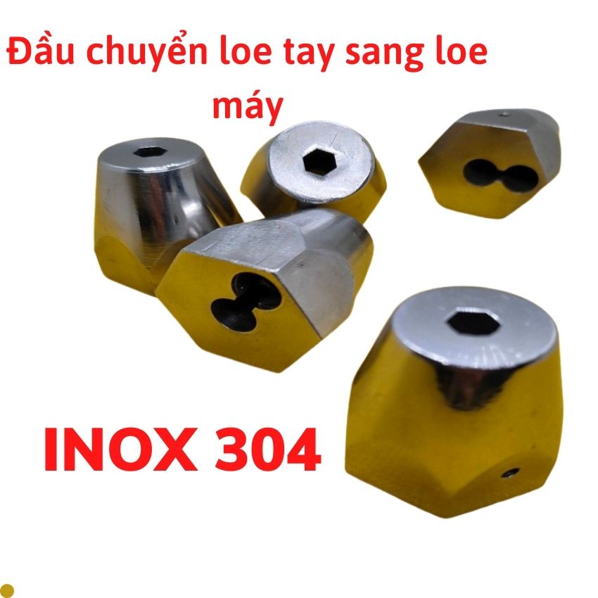 Đầu chuyển loe tay sang loe bằng máy khoan-INOX 304