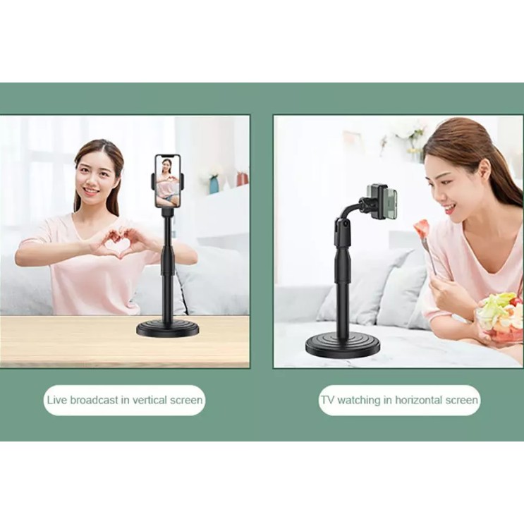 Giá Đỡ kẹp Điện Thoại cao cấp xoay 360 độ có điều chỉnh độ cao phù hợp, chân kim loại chắc chắn | BigBuy360 - bigbuy360.vn