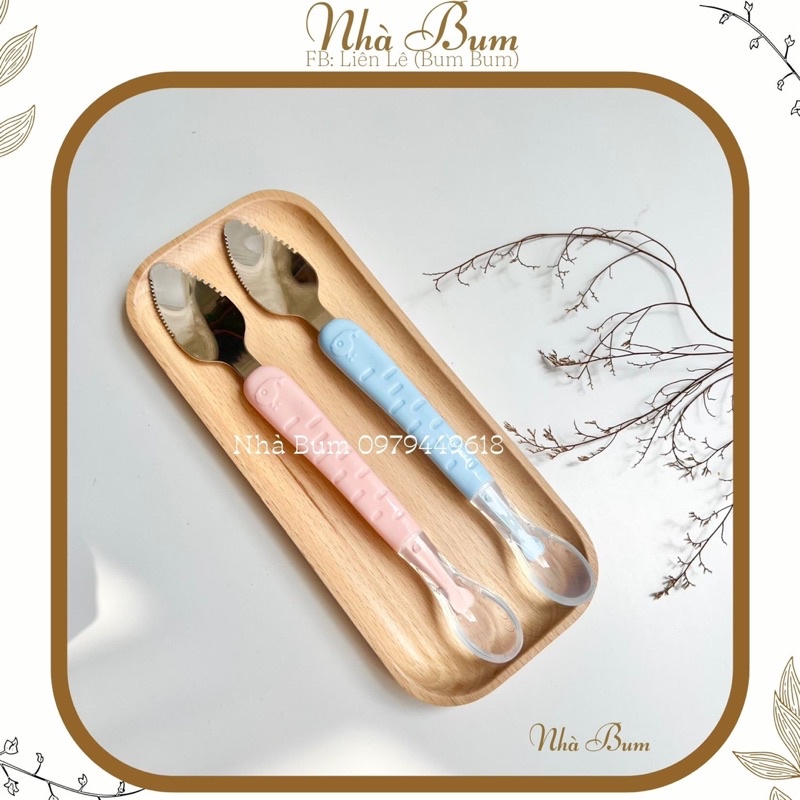Thìa nạo trái cây 2 đầu mẫu cá heo