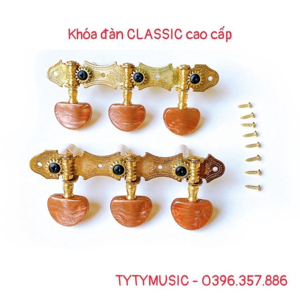 Khóa Đàn Guitar Classic kim loại Cao Cấp [tặng ốc vít] giá tại xưởng TYTYmusic