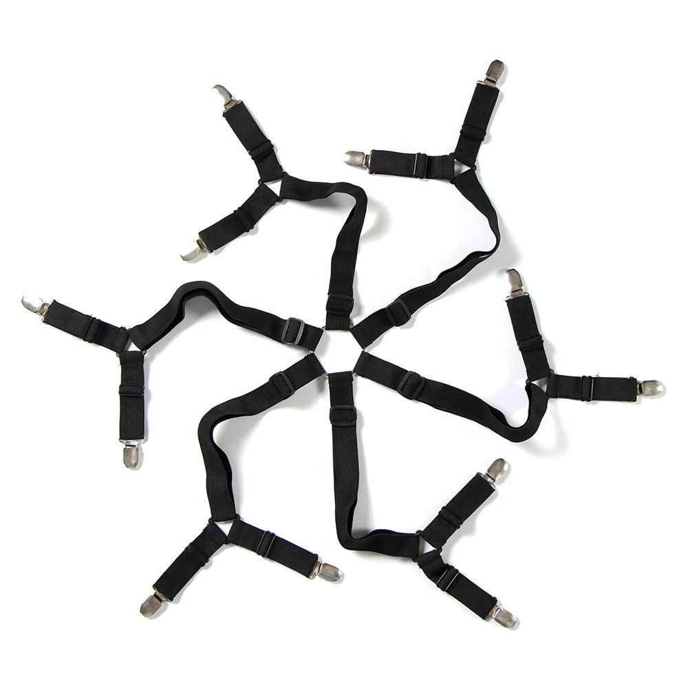 Dây đai kẹp 3 chiều 6 mặt co giãn cố định ga trải giường ngủ chống trượt nhiều màu sắ