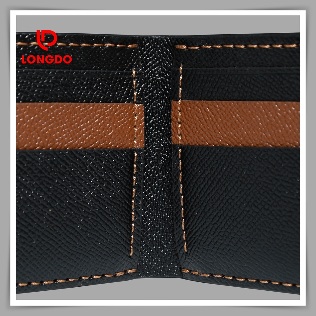 Ví nam mini giá rẻ - Cam kết da bò thật 100% - Hàng chính hãng thương hiệu Longdo Leather - B05
