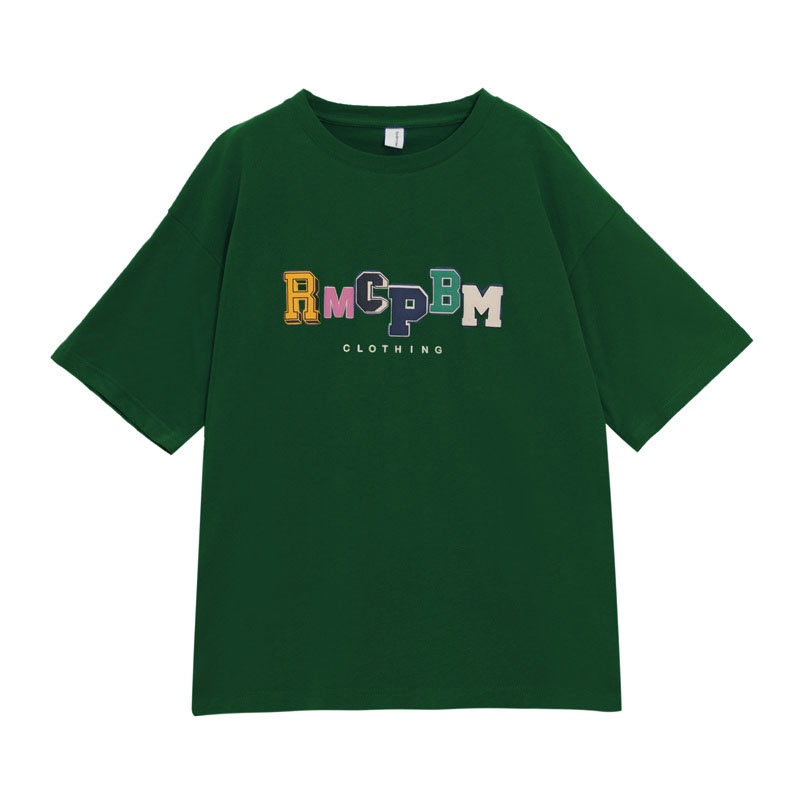 Áo Thun UNISEX, Áo Thun Xanh Lá RMCPBM Cổ Tròn Vải Cotton Mát Co Giãn Jean Store Mẫu Mới 2022