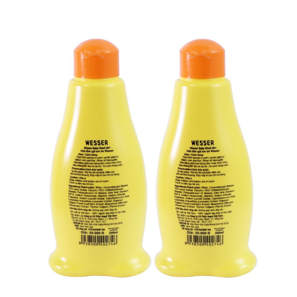 Sữa tắm gội Wesser hương phấn 200ml date xa