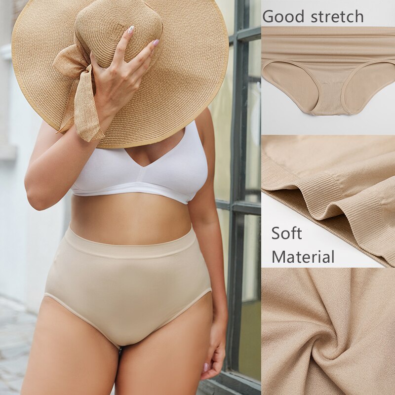 Quần lót CUTEBYTE lưng cao định hình cơ thể plus size M-3Xl thời trang cho nữ