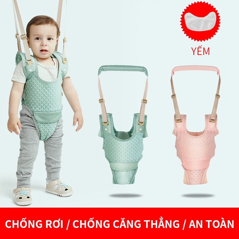 [HCM]Có thể tháo rời,Đai tập đi Happy Walk mới nâng cấp,An toàn và thoáng khí,Khăn thấm nước bọt miễn phí-[MY-XBD-1/2]