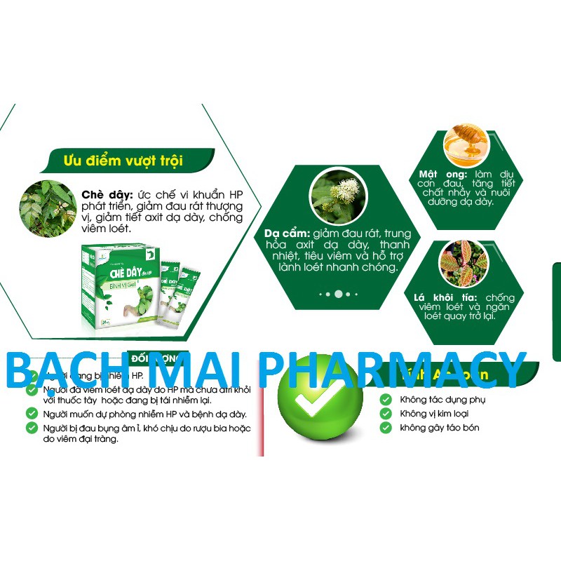 (CHÍNH HÃNG) Gel uống CHÈ DÂY deHP (Hộp 30 gói) Hỗ trợ giảm các triệu chứng dạ dày: đau rát, ợ hơi, khó tiêu, trào ngược