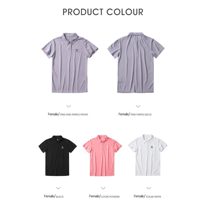 Áo polo CAMELJEANS ngắn tay mau khô thời trang dành cho nữ