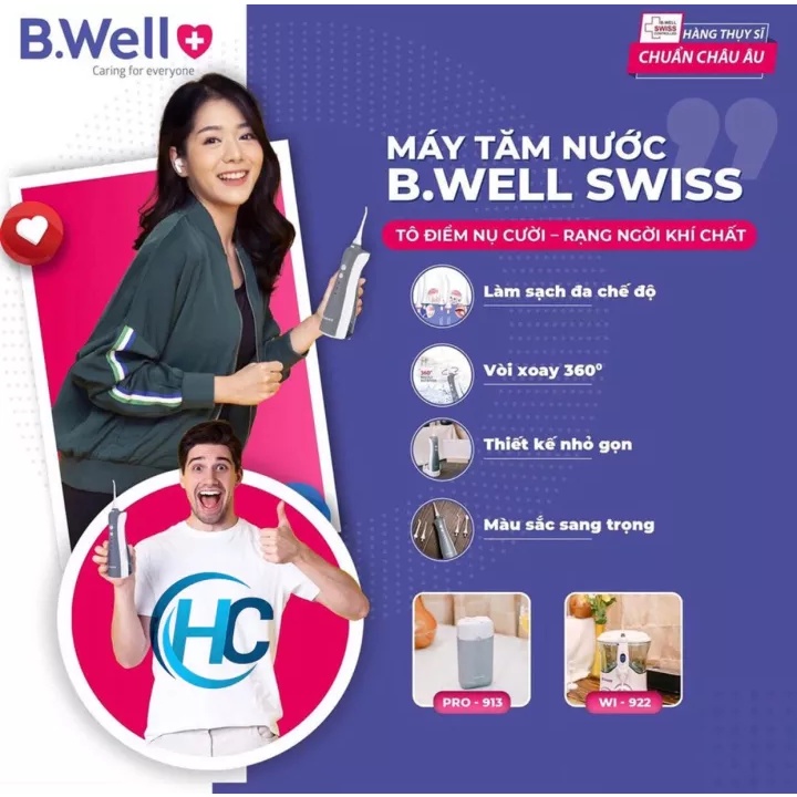 BWELL WI 912-Máy tăm nước vệ sinh răng cầm tay cao cấp B.Well WI-912