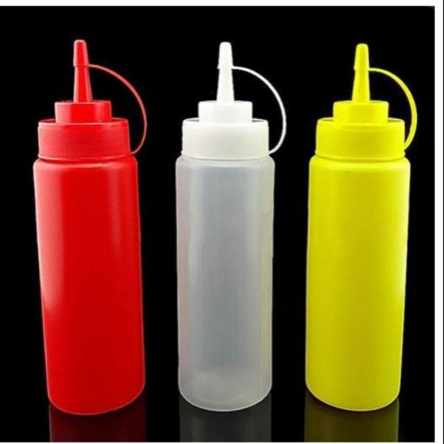 Chai đựng nước sốt nhựa các size dùng trong các quán ăn lọ bình đựng tương ớt tương cà 250ml 500 ml 650ml dày dặn và bền