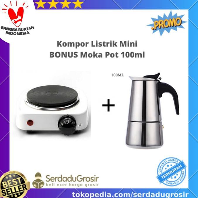 Bếp Điện Mini 500w Dung Tích 100ml Kèm 2 Cốc Nấu Cà Phê