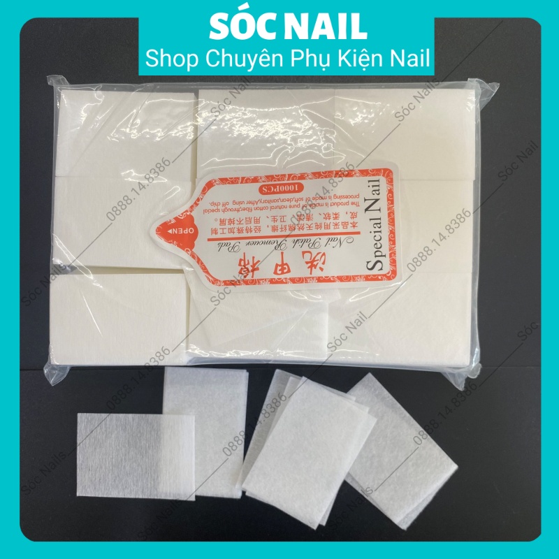 Giấy Lau Gel Nail Loại Cứng Không Xù Lông Gói 1000 Miếng