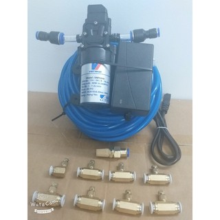 Bộ phun sương 12v 90w + nguồn + 8 pép phun sương + nguồn +15 mét dây +lọc
