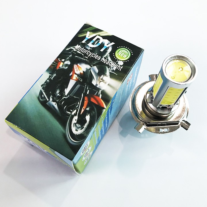 Đèn Pha Led 4 Mặt Bi Cầu Lắp Mọi Loại Xe, Ánh Sáng Trắng, Đèn Led Xe Máy