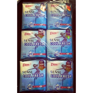 Combo 6 Gói BVS Diana Sensi Cool Fresh siêu mỏng cánh 8miếng/gói