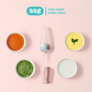 Bình Ăn Dặm Kèm Thìa Silicon AAG Cao Cấp Mã 378