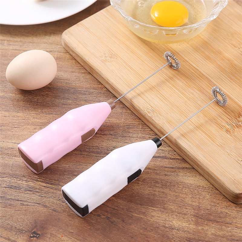 NA| Mini Electric Egg Blender Kitchen Hand Mixer Mini Mixture Stainless Steel Head Mixer Blender Milk Foamer