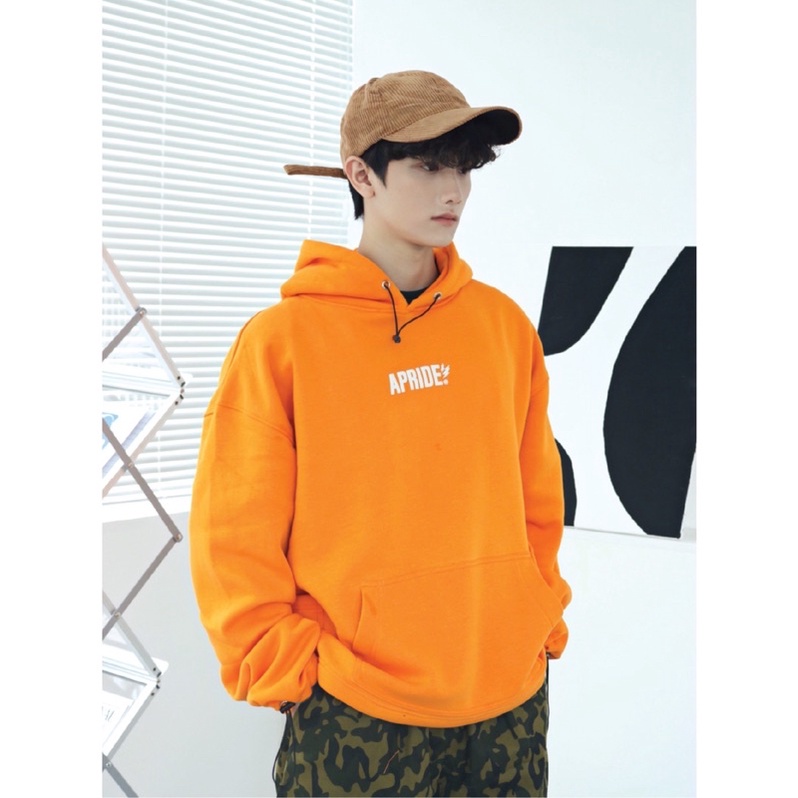 Apride Hoodie Basic + 2 Túi Cam Hổ / Áo Hoodie Apride Basic Tiger Orange