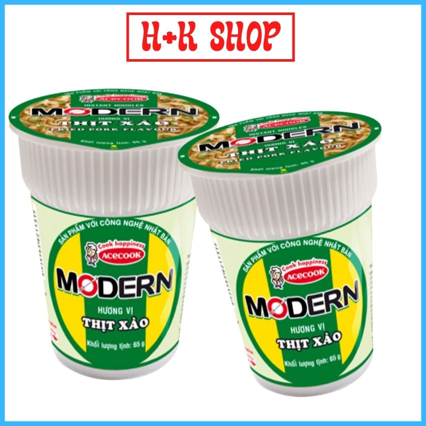 Mì Modern 3 hương vị lẩu thái tôm, Bò hầm, Thịt xào thùng 24 ly 67g-Bách hóa.HK24