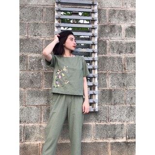 Đồ bộ linen , sét linen thêu , linen