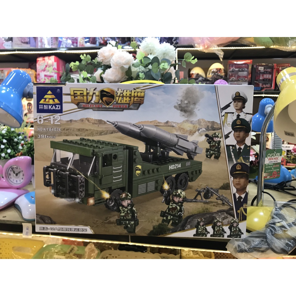 Bộ Lego xe quân sự hỏa tiễn