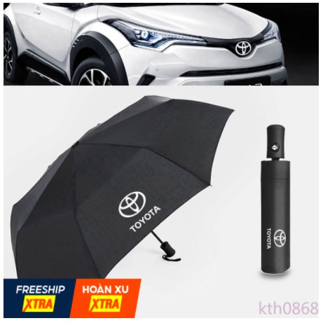 Ô Dù che mưa đi nắng in Logo Thương Hiệu Toyota Cho Xe Hơi ô tô Toyota Vios Innova Altis Rav 4 Yaris Camry Rav 4