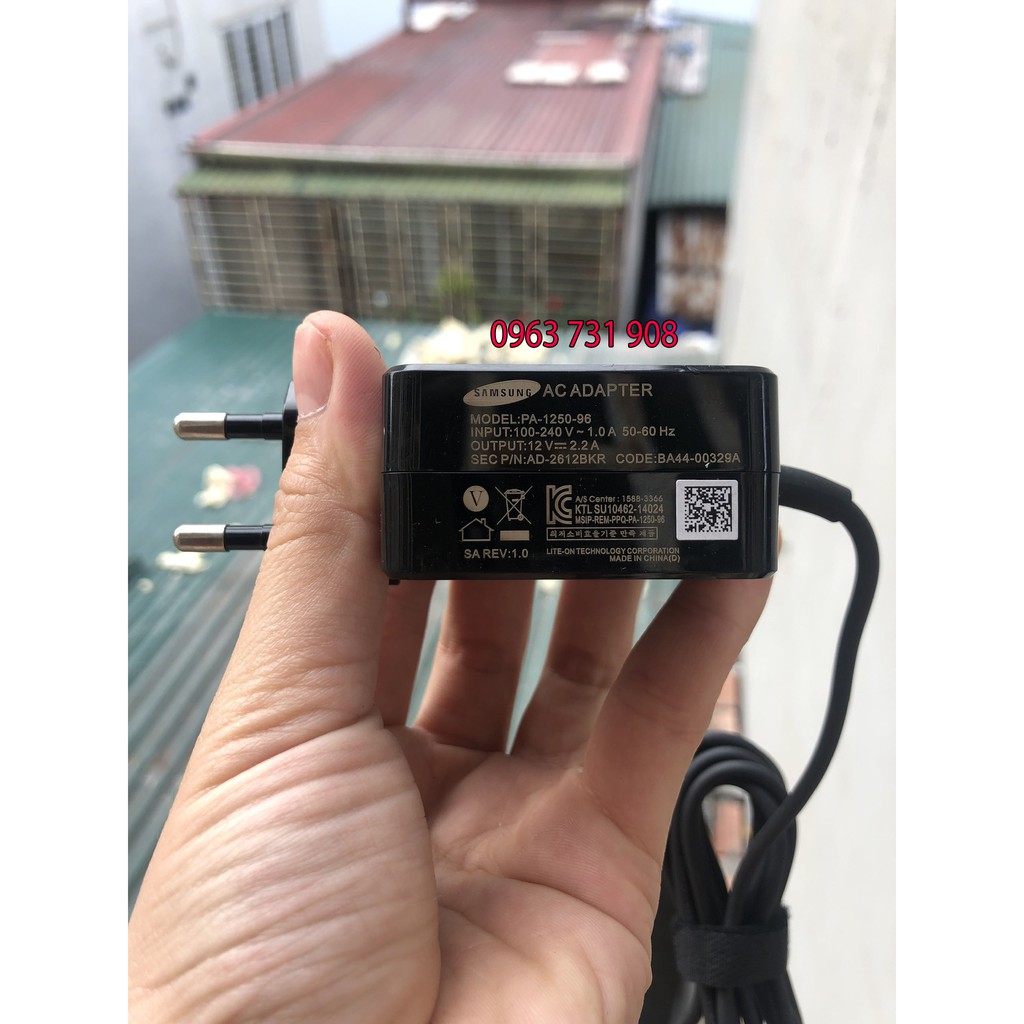 Sạc laptop Samsung 12v 2.2a vuông