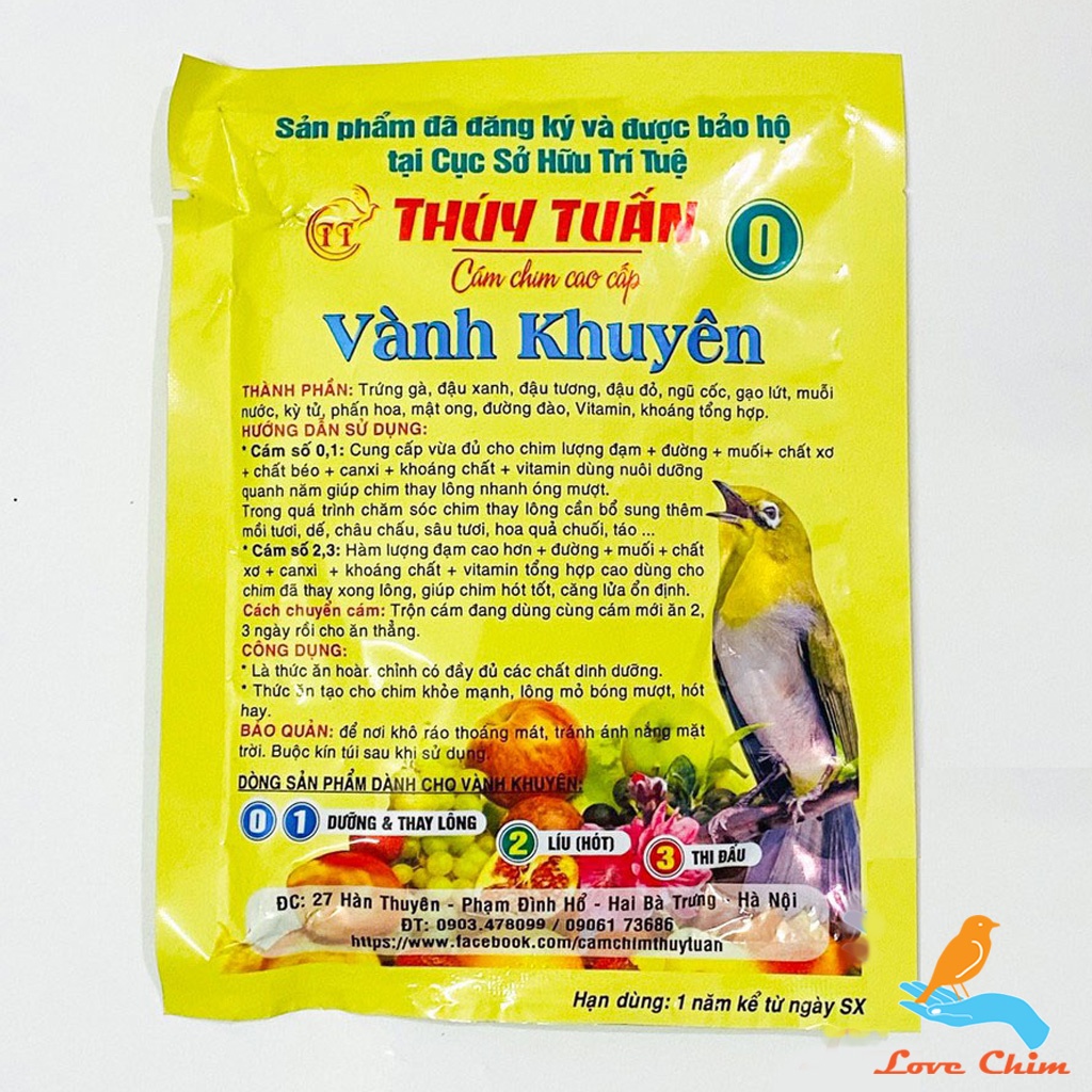 Cám Khuyên Thúy Tuấn 0,1,2 ,3 Cám Thúy Tuấn chim Khuyên, Thức ăn cho chim Khuyên LOVECHIM