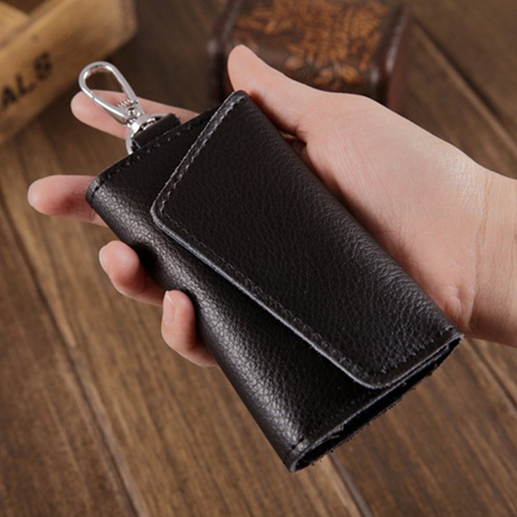 Túi Đựng Chìa Khóa Xe Hơi/Thẻ/Chìa Khóa Mini Màu Đen Cho Nam Và Nữ