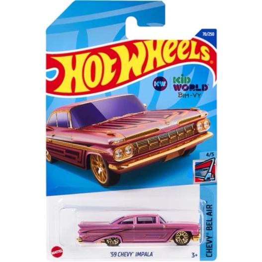 Xe mô hình Hot Wheels basic '59 Chevy Impala HCV08.