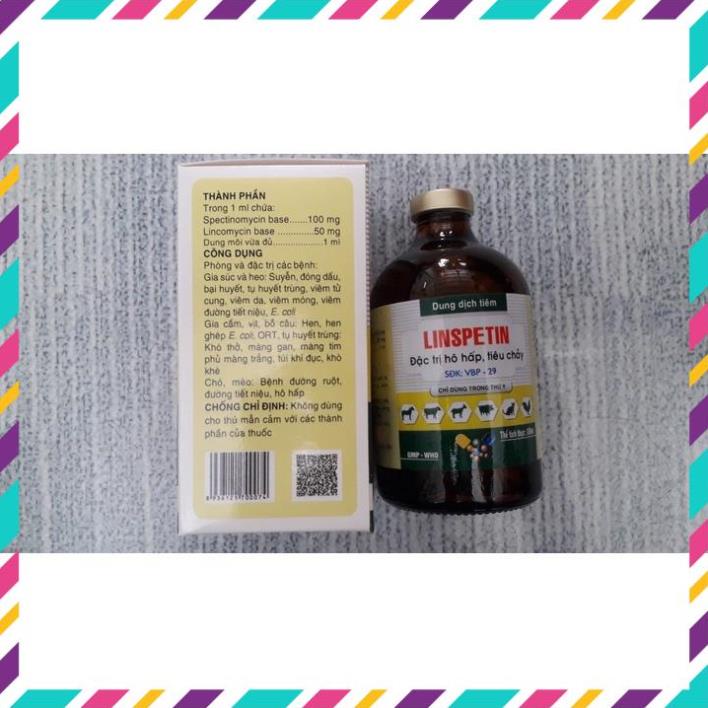 Thú Y. Lincosal, Linco S, Lincospec Mỹ, Linco spectin, Interspectin L, Linco spec 100ml