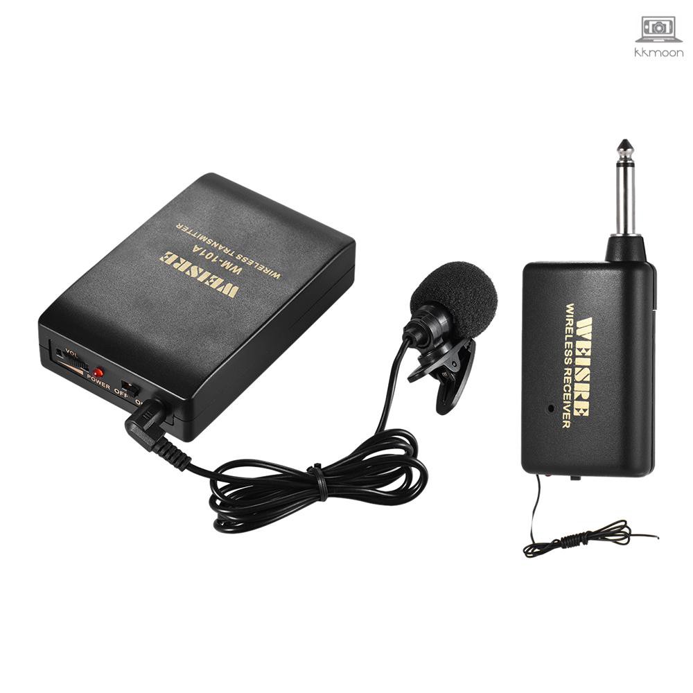 Microphone kèm bộ khuếch đại FM có kẹp áo 1/4 Inch không dây chuyên dụng