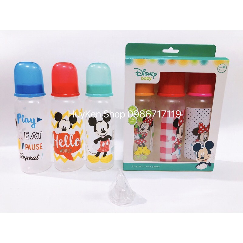 Bình sữa cổ hẹp Disney Thái lan các cỡ cho bé